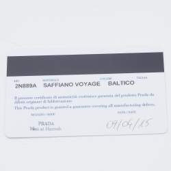 Pre Owned Prada Navy Blue Saffiano Leather Voyage Clutch