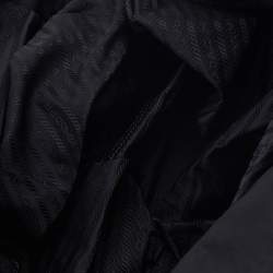 Prada Black Nylon and Saffiano Leather Duffel Bag