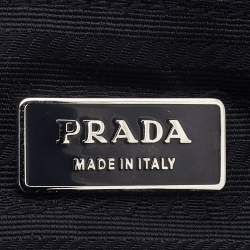 Prada Black Nylon and Saffiano Leather Duffel Bag