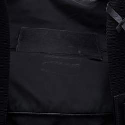Prada Black Nylon and Saffiano Leather Duffel Bag