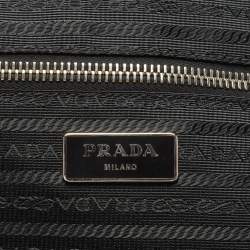Pre Owned Prada Black Nylon and Saffiano Leather Luggage 50