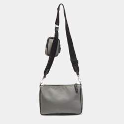 Prada Grey/Black Nylon Crossbody Bag