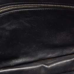 Prada Black Saffiano Lux Leather Porter Logo Wristlet Clutch
