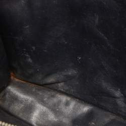 Prada Black Saffiano Lux Leather Porter Logo Wristlet Clutch