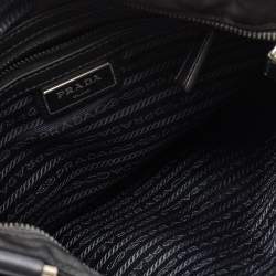 Prada Black Tessuto Nylon and Leather Messenger Bag