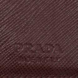 Pre Owned Prada Tricolor Saffiano Stripe Leather Bifold Wallet