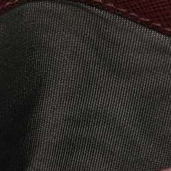 Pre Owned Prada Tricolor Saffiano Stripe Leather Bifold Wallet