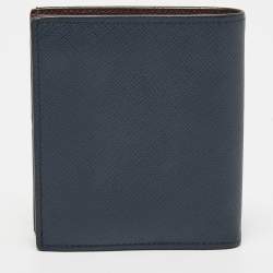 Pre Owned Prada Tricolor Saffiano Stripe Leather Bifold Wallet