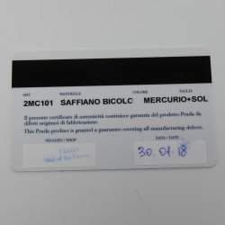 Pre Owned Prada Grey Saffiano Lux Leather Card Case