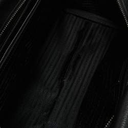 Prada Black Leather Double Pocket Briefcase Bag