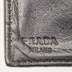 Prada Black Lizard Bifold Wallet