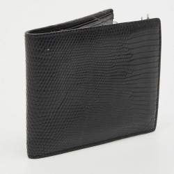Prada Black Lizard Bifold Wallet