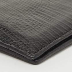 Prada Black Lizard Bifold Wallet