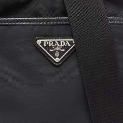 Prada Black Re-Nylon & Saffiano Leather Shoulder Bag