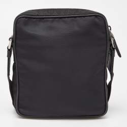 Prada Black Re-Nylon & Saffiano Leather Shoulder Bag