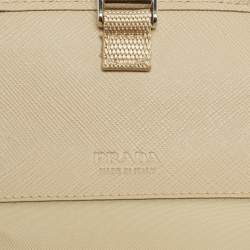 مملوكة مسبقًا Prada Beige Re-Nylon and Saffiano Leather Smartphone Case Bag