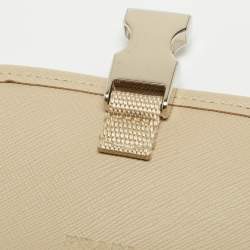 مملوكة مسبقًا Prada Beige Re-Nylon and Saffiano Leather Smartphone Case Bag