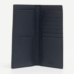 Prada Navy Blue Saffiano Leather Vertical Long Wallet