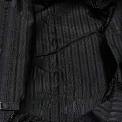 Prada Black Nylon and Leather Duffle Bag