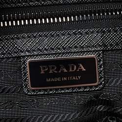 Prada Black Nylon and Leather Duffle Bag