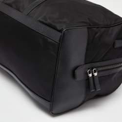 Prada Black Nylon and Leather Duffle Bag