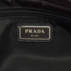 Prada Black Nylon Triangular Logo Belt Bag