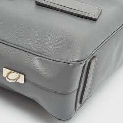 Prada Grey Saffiano Leather Briefcase