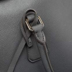 Prada Grey Saffiano Leather Briefcase