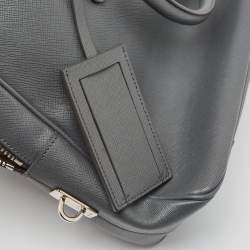 Prada Grey Saffiano Leather Briefcase