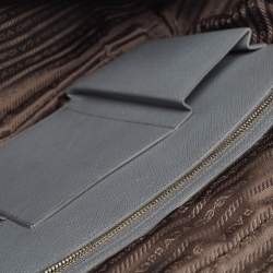 Prada Grey Saffiano Leather Briefcase