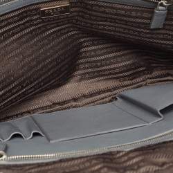Prada Grey Saffiano Leather Briefcase