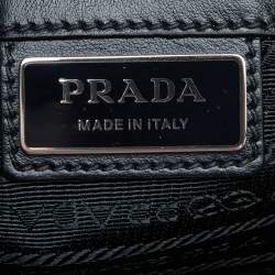 Pre Owned Prada Navy Blue Saffiano Leather Zip Wristlet Pouch
