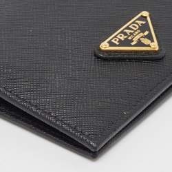 Prada Black Leather Bifold Wallet