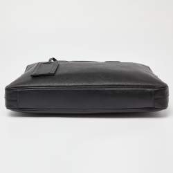 Prada Black Saffiano Lux Leather Briefcase Laptop Bag