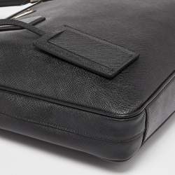 Prada Black Saffiano Lux Leather Briefcase Laptop Bag