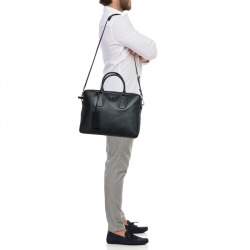 Prada Black Saffiano Lux Leather Briefcase Laptop Bag