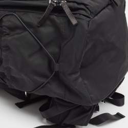 Prada Black Nylon Drawstring Backpack