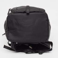Prada Black Nylon Drawstring Backpack