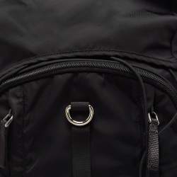 Prada Black Nylon Drawstring Backpack