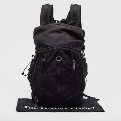 Prada Black Nylon Drawstring Backpack