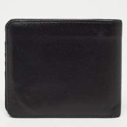 Pre Owned Prada Black Saffiano Leather Bifold Wallet