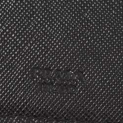 Pre Owned Prada Black Saffiano Leather Bifold Wallet