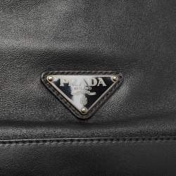 Prada Black Soft Leather Drawstring Backpack