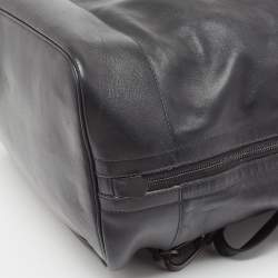 Prada Black Soft Leather Drawstring Backpack