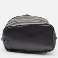 Prada Black Soft Leather Drawstring Backpack