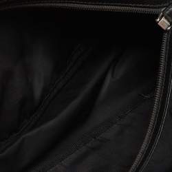 Prada Black Nylon and Saffiano Leather Zip Pouch