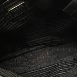Prada Black Nylon and Leather Messenger Bag