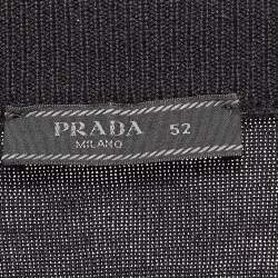 Prada Black Triangle Logo Re-Nylon and Knit Jacket XL