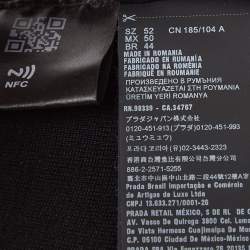 Prada Black Triangle Logo Re-Nylon and Knit Jacket XL