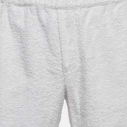 Pre Owned Prada White Terry Cotton Shorts L